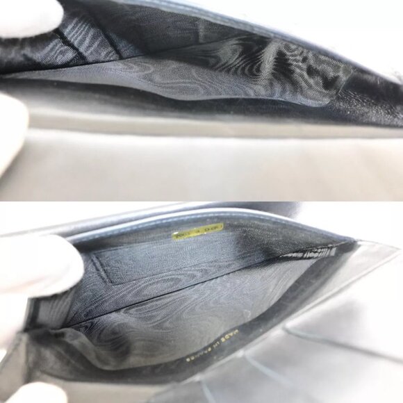 CHANEL CC Logo Long Bifold Wallet Purse Grained Calfskin Leather Black - Picture 11 of 15